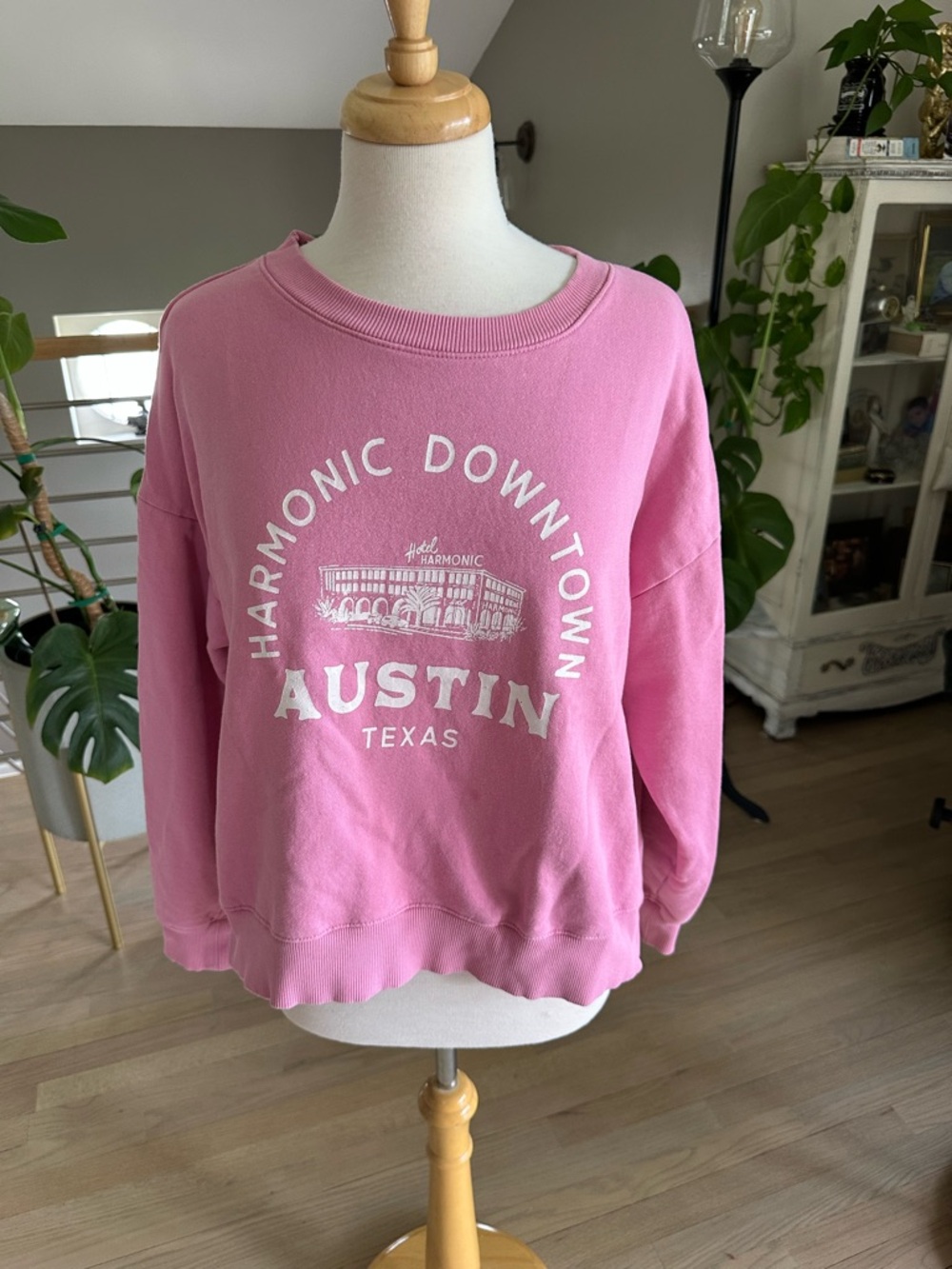 Anthropologie Maeve Pink Crewneck Austin Sweatshirt